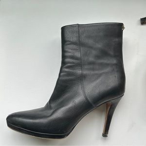 Jimmy Choo Black Leather Ankle Boots